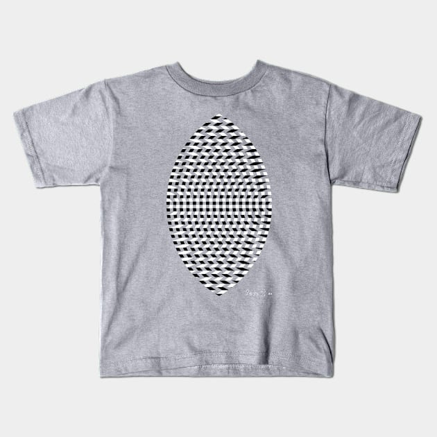 Checker Unravel Kids T-Shirt by PeteZ